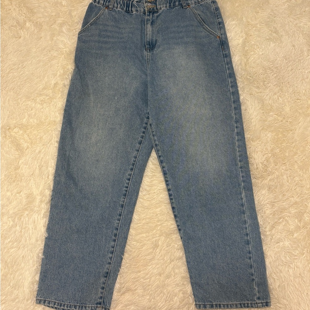 F21 straight paperbag jeans size L